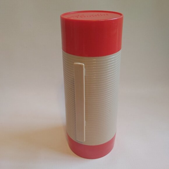 1970's Vintage Red Aladdin HY-LO Thermos Bottle # WM1060P Wide Mouth Quart - Picture 4 of 10